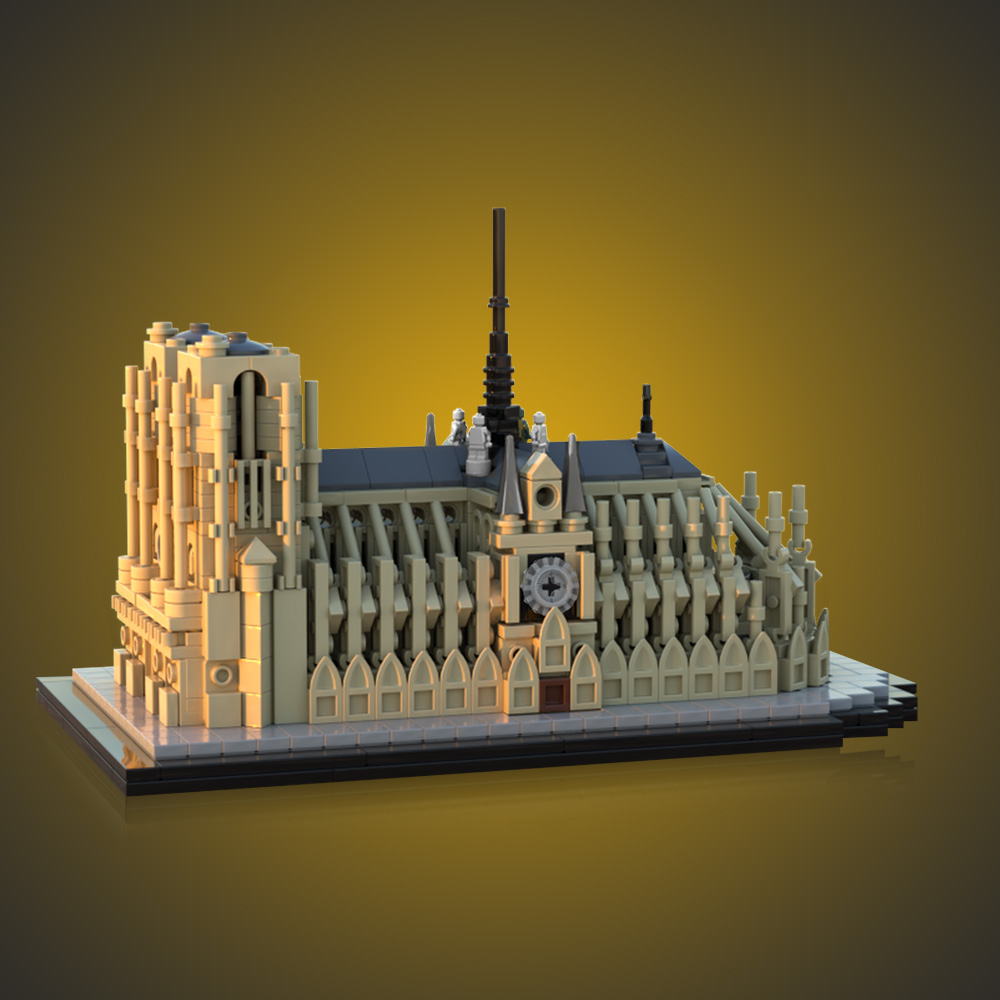 GOBRICKS MOC 192777 Notre-Dame de Paris 1:800 - YWOBB