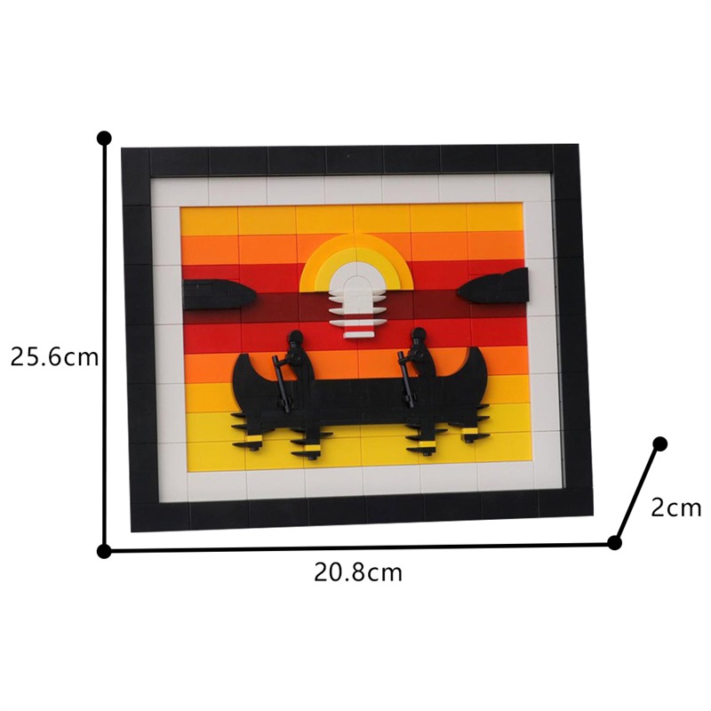 GOBRICKS MOC 187605 Canoe at Sunset - YWOBB