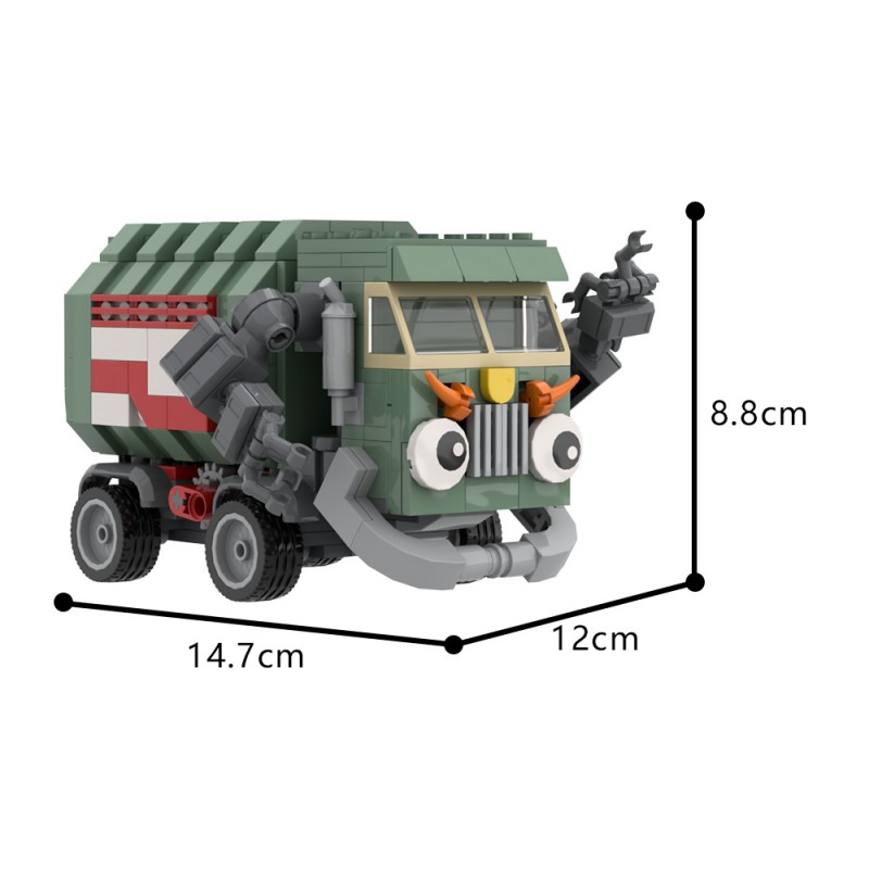 GOBRICKS MOC A1637 Trash Truck - YWOBB