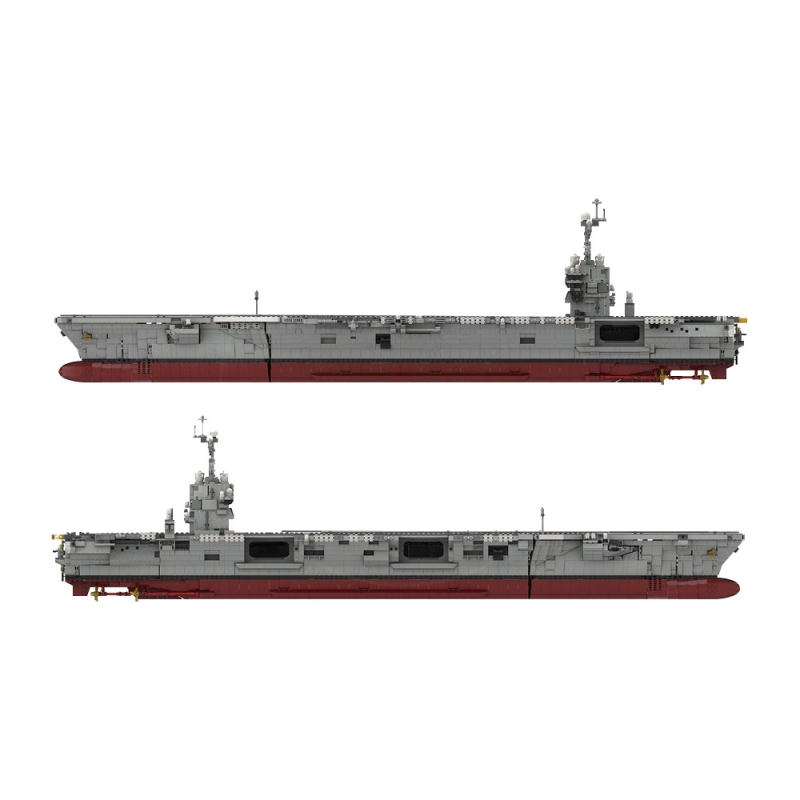 GOBRICKS MOC 192566 CVN-78 Gerald R. Ford  Aircraft Carrier - 1:300 Scale - YWOBB