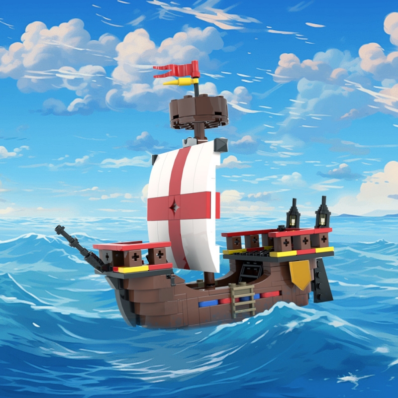 GOBRICKS MOC 185431 Medieval Ship - YWOBB