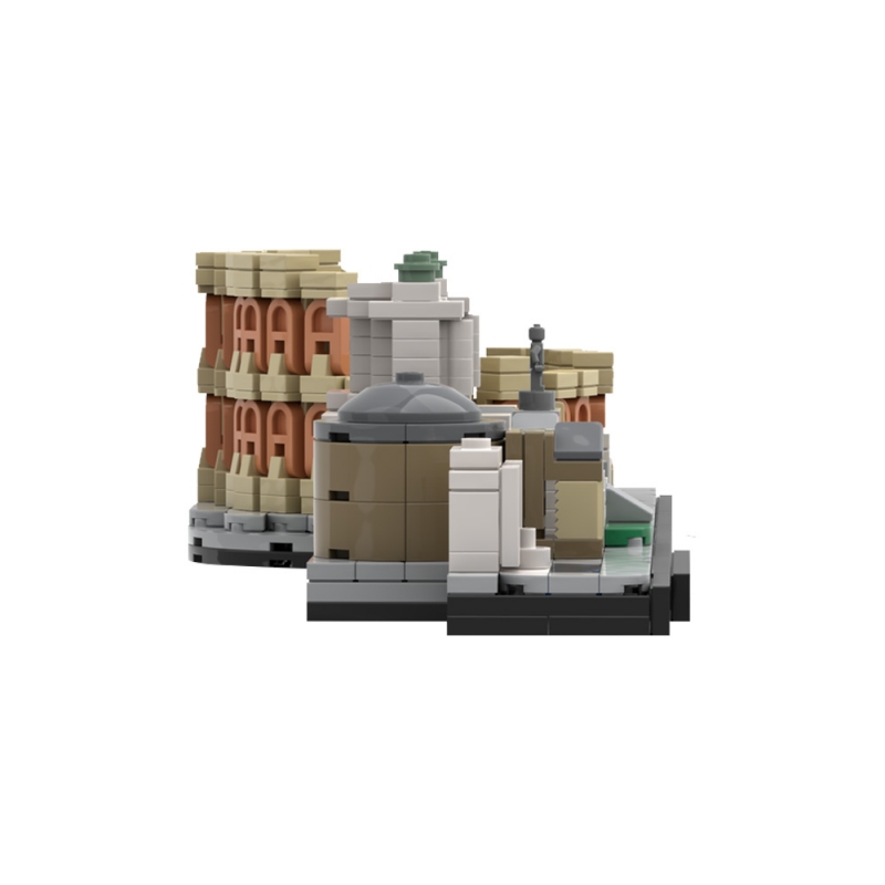 GOBRICKS MOC 194032 Rome Skyline - YWOBB