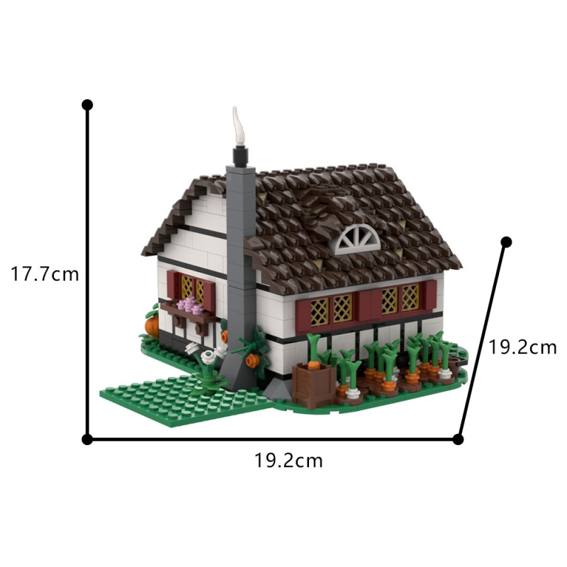 GOBRICKS MOC 192756 Old Medieval Farmhouse - YWOBB