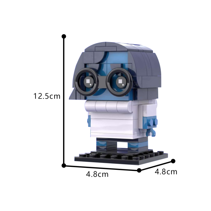 GOBRICKS MOC 136928 Sadness Inside Out - YWOBB