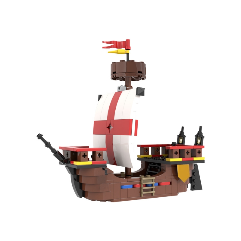 GOBRICKS MOC 185431 Medieval Ship - YWOBB