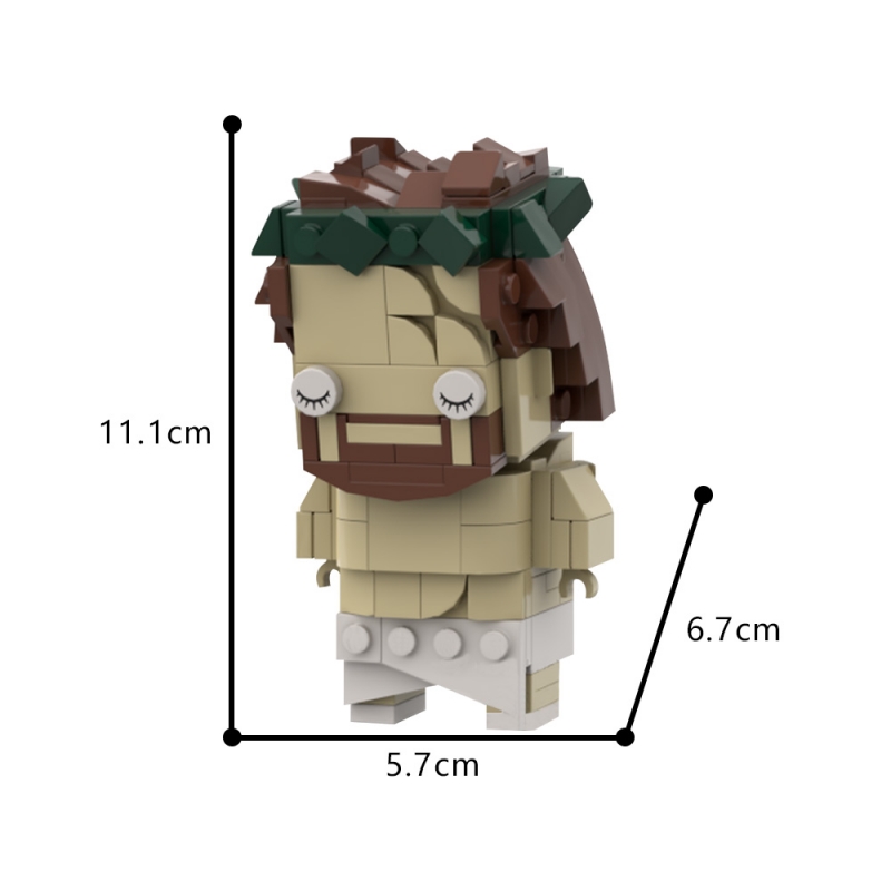 GOBRICKS MOC 194633 Jesus wearing a crown of thorns - YWOBB