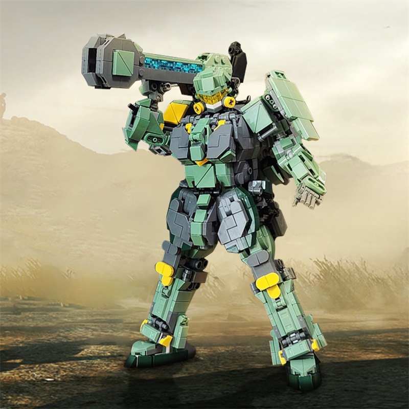 GOBRICKS MOC 186351 mech version green type 2 - YWOBB
