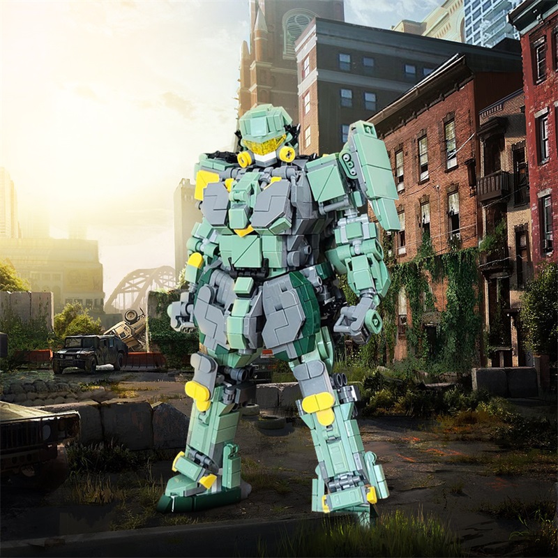 GOBRICKS MOC 186351 mech version green type 2 - YWOBB