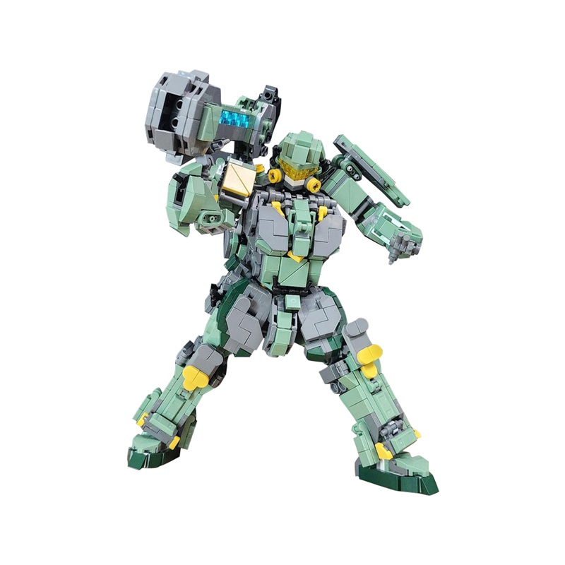GOBRICKS MOC 186351 mech version green type 2 - YWOBB