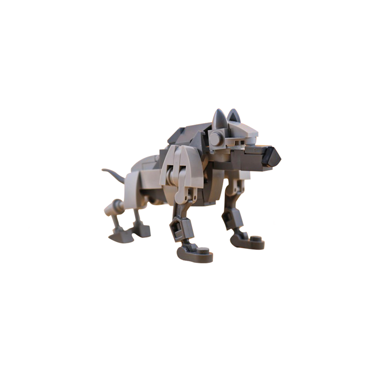 GOBRICKS MOC 169319 Gray Wolf - Warg - YWOBB