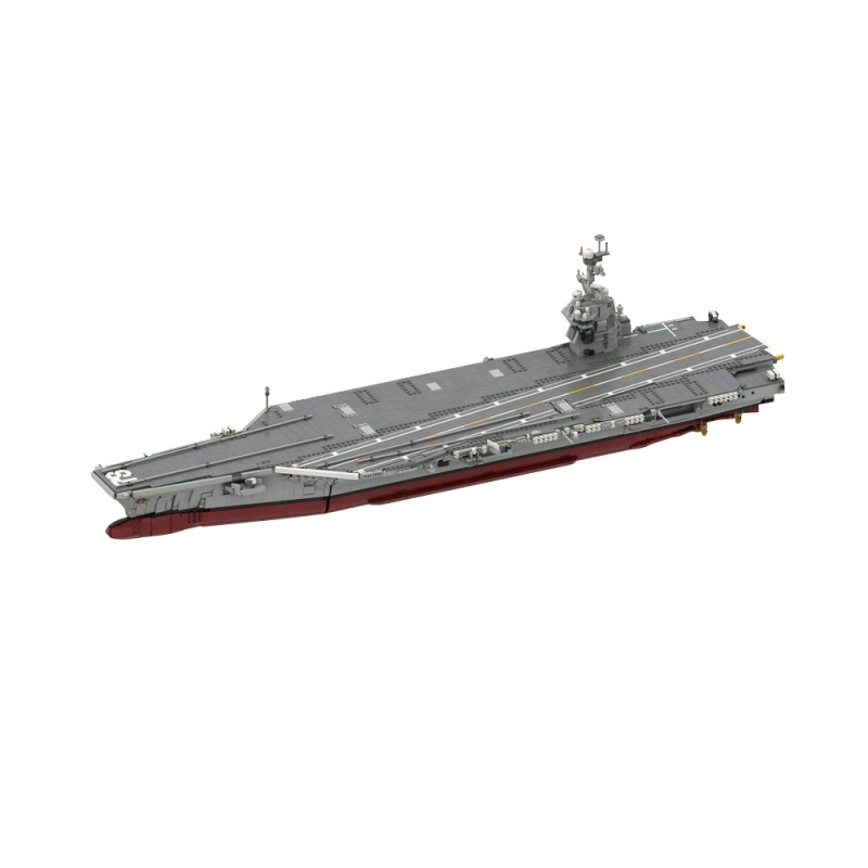 GOBRICKS MOC 192566 CVN-78 Gerald R. Ford  Aircraft Carrier - 1:300 Scale - YWOBB