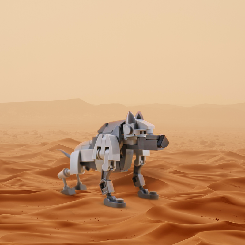 GOBRICKS MOC 169319 Gray Wolf - Warg - YWOBB