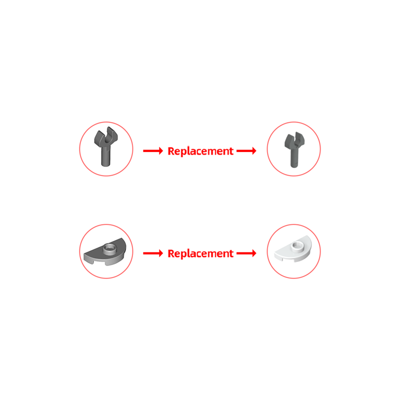 GOBRICKS MOC 169319 Gray Wolf - Warg - YWOBB