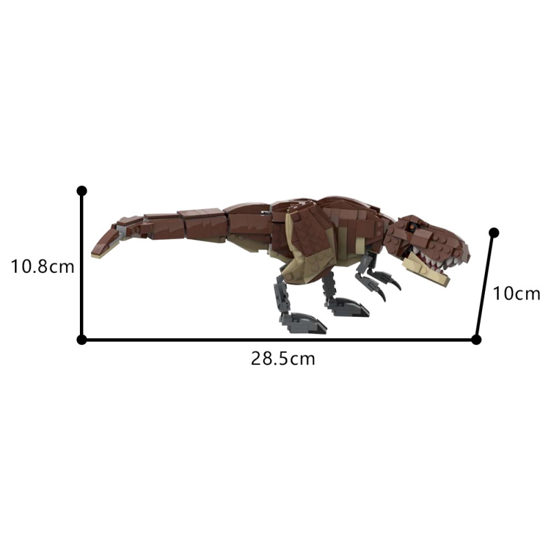 GOBRICKS MOC 102545 Tyrannosaurus Rex Minifigure Scale - YWOBB