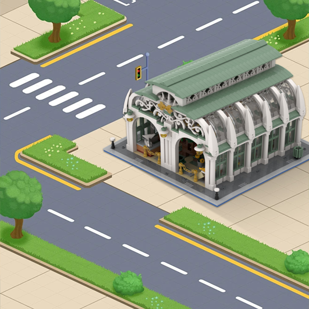 GOBRICKS MOC 187445 Market Hall - YWOBB
