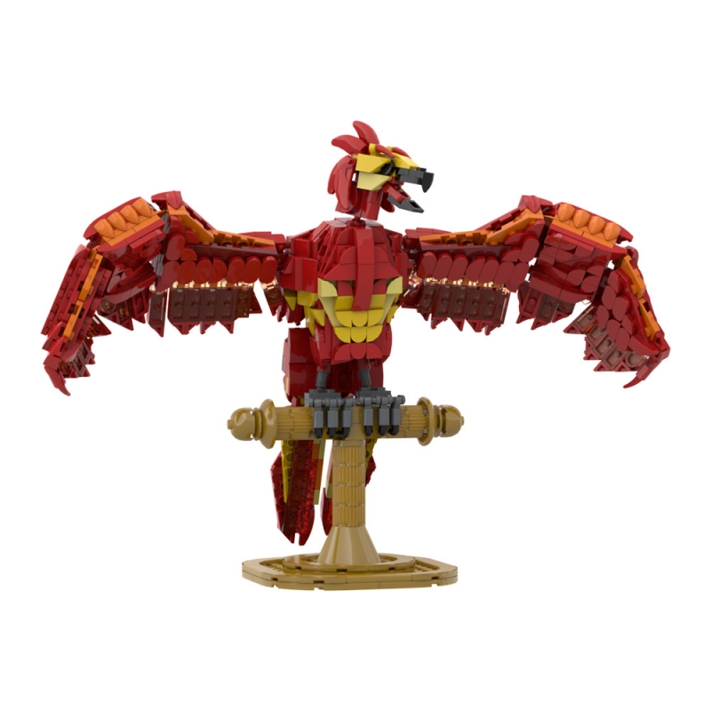 GOBRICKS MOC A1586 Harry Potter Fawkes - YWOBB