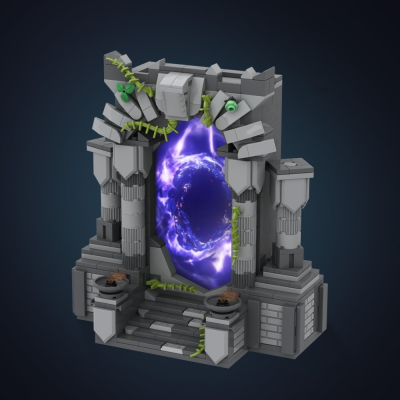 GOBRICKS MOC 192755 Forgotten Portal - A phone animated terrain piece for your fantasy setting - YWOBB