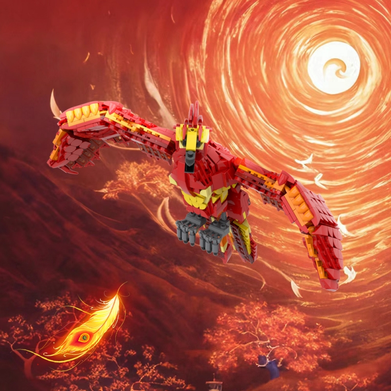 GOBRICKS MOC A1586 Harry Potter Fawkes - YWOBB