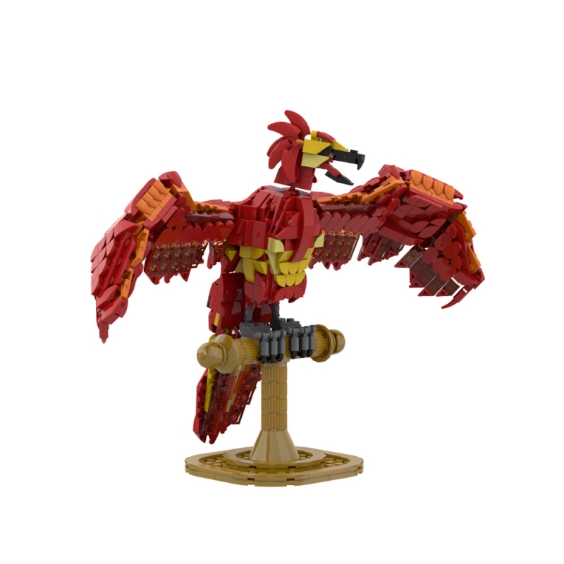 GOBRICKS MOC A1586 Harry Potter Fawkes - YWOBB
