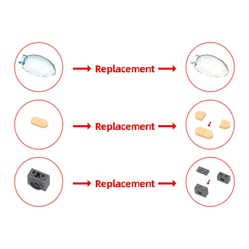 GOBRICKS MOC 186265 X-17 Riot Control Mech Suit - YWOBB