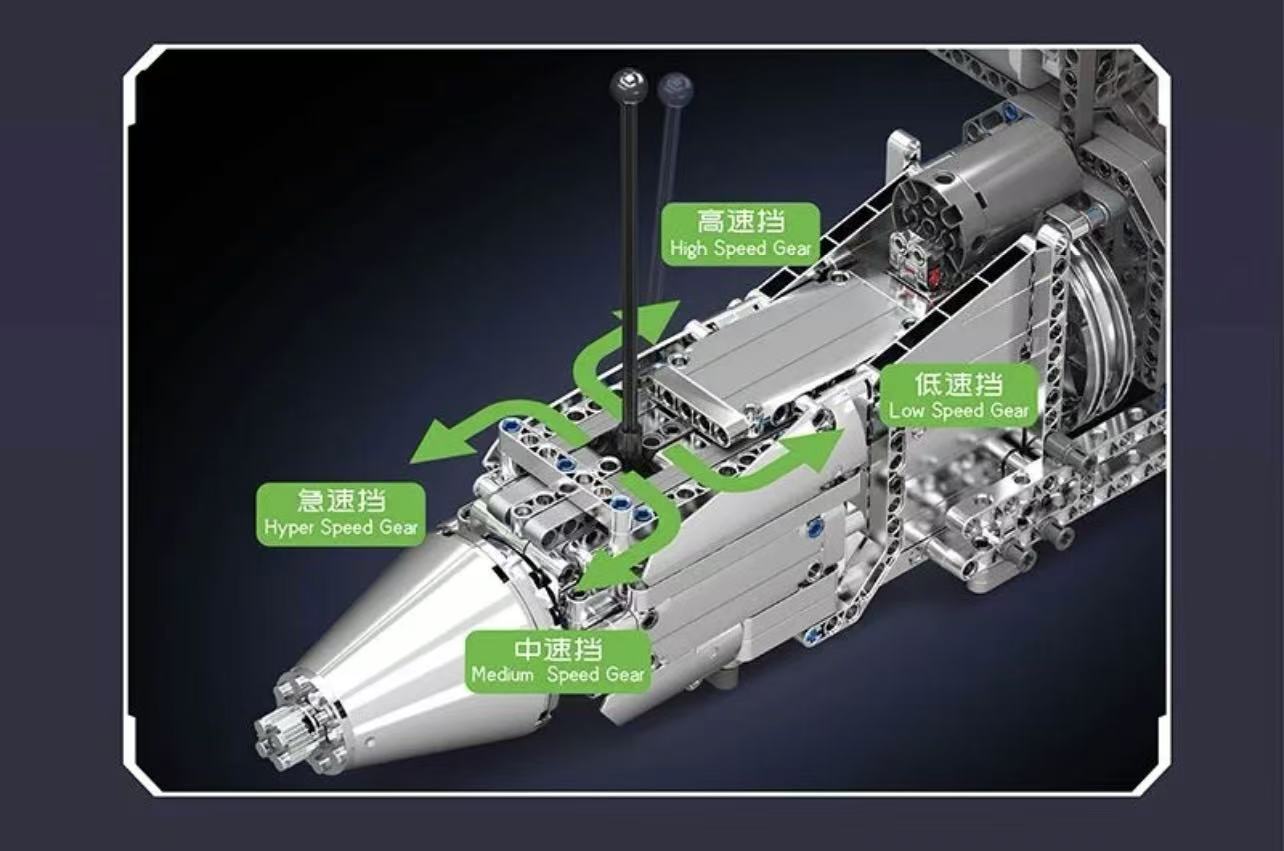 Mould King 10168 V8 TMIN-TURBO ENGINE - YWOBB