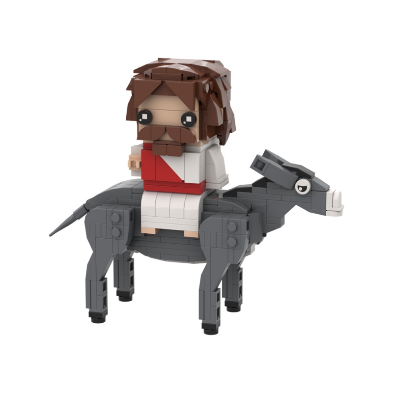 GOBRICKS MOC A1584Y01 Jesus rode the donkey into Jerusalem - YWOBB
