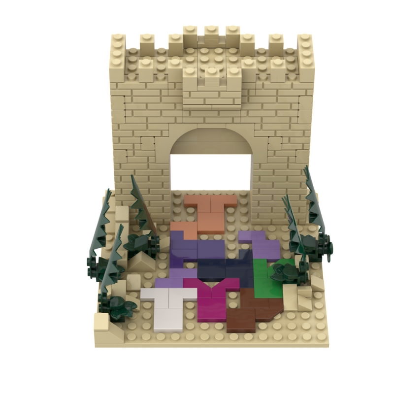GOBRICKS MOC A1584Y02 Jesus rode the donkey into Jerusalem - YWOBB
