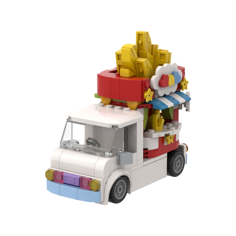 GOBRICKS MOC A1585 French Fries Truck - YWOBB