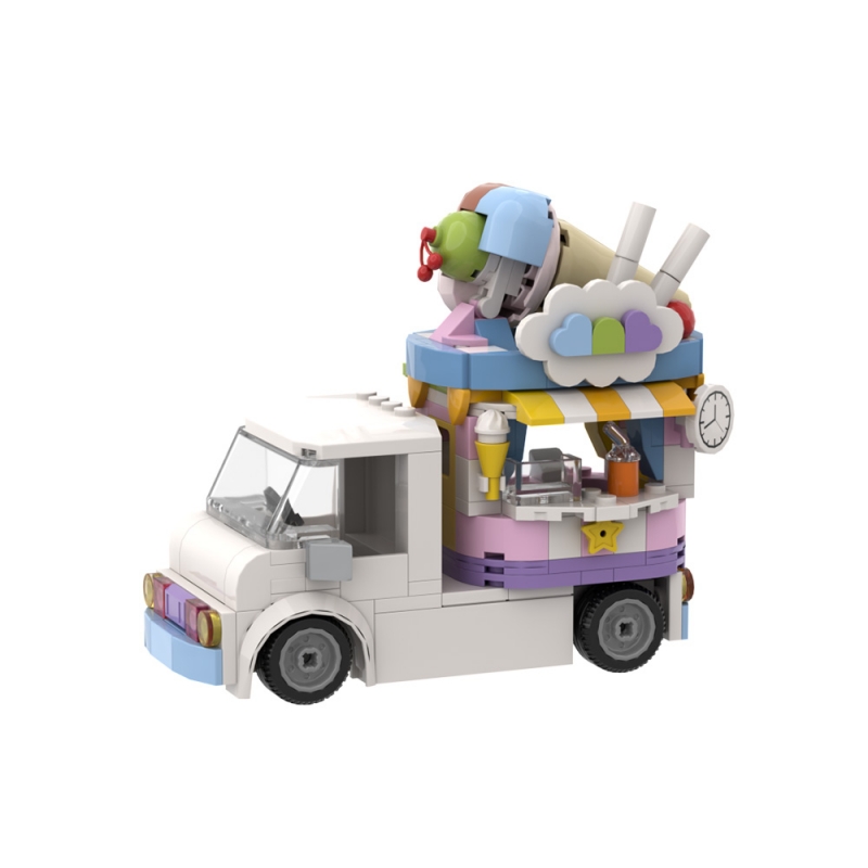 GOBRICKS MOC A1585 French Fries Truck - YWOBB