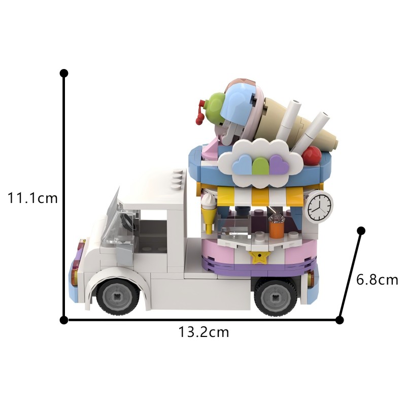 GOBRICKS MOC A1585 French Fries Truck - YWOBB
