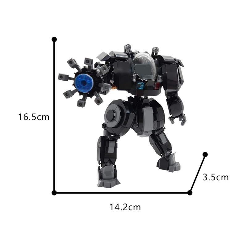 GOBRICKS MOC 186265 X-17 Riot Control Mech Suit - YWOBB