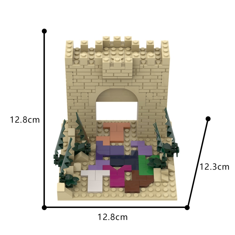 GOBRICKS MOC A1584Y02 Jesus rode the donkey into Jerusalem - YWOBB