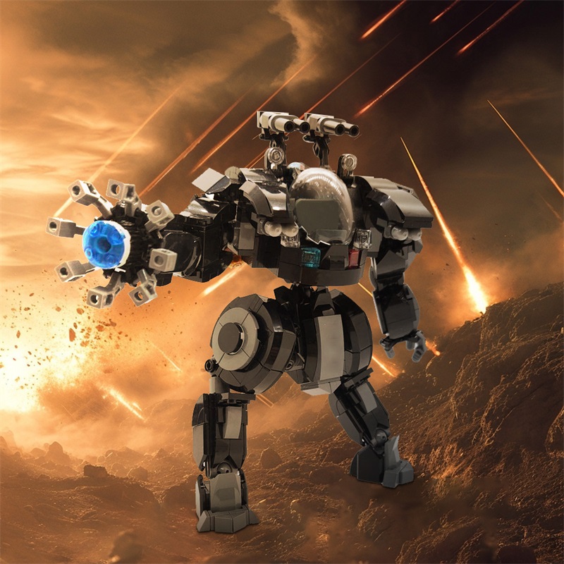 GOBRICKS MOC 186265 X-17 Riot Control Mech Suit - YWOBB