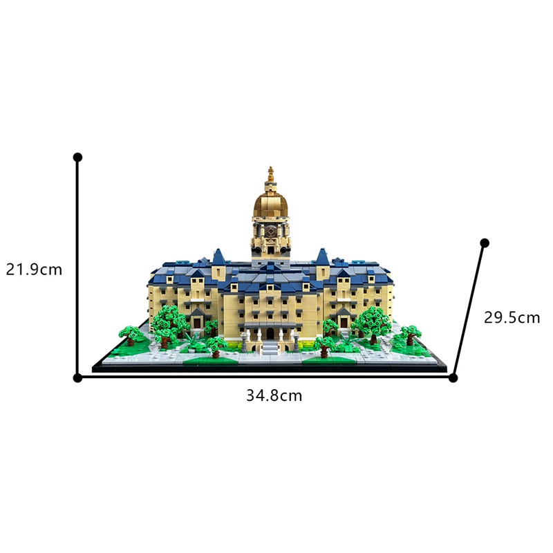 GOBRICKS MOC 190255 Golden Dome - University of Notre Dame - YWOBB