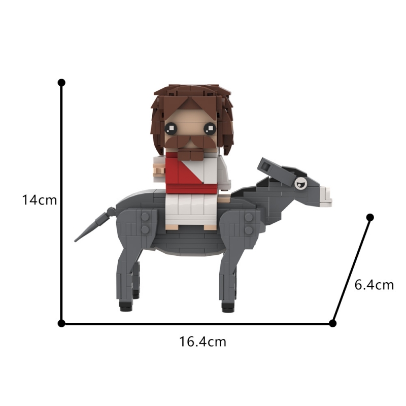 GOBRICKS MOC A1584Y01 Jesus rode the donkey into Jerusalem - YWOBB
