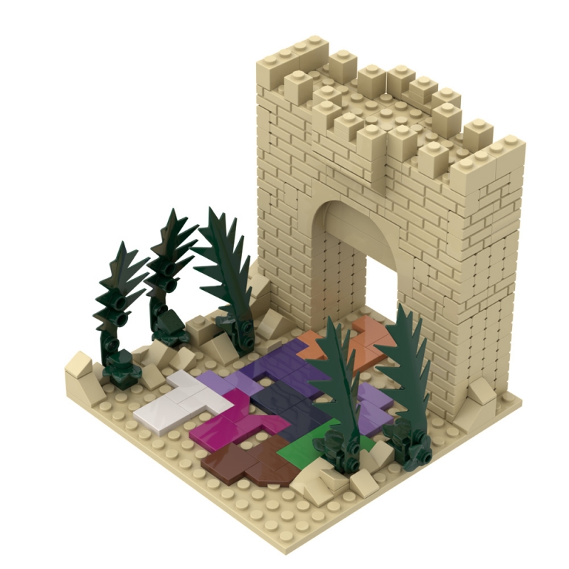 GOBRICKS MOC A1584Y02 Jesus rode the donkey into Jerusalem - YWOBB