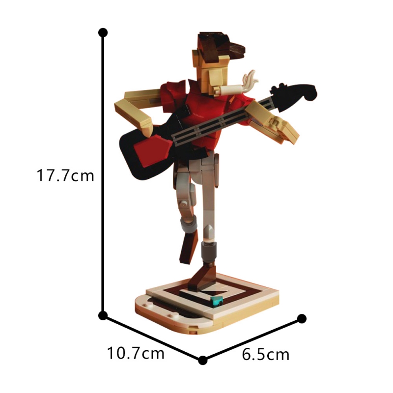 GOBRICKS MOC 150397 Lead Guitarist - YWOBB