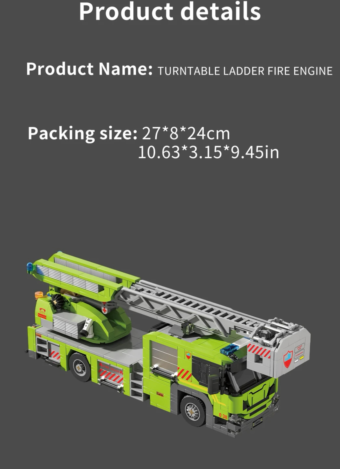 Xbert 66038 Turntable Ladder Fire Engine - YWOBB