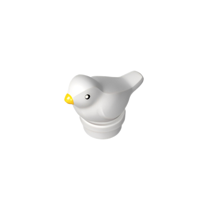 GOBRICKS GDS-90074-DE2602 Bird Small with Black Eyes and Bright Light Orange Beak Pattern - YWOBB