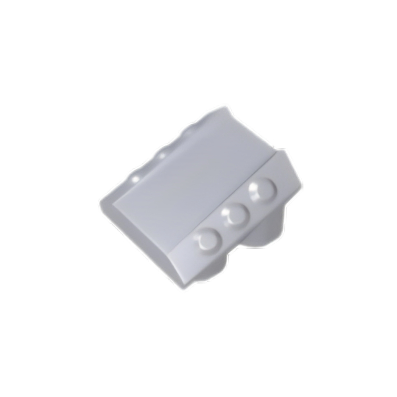 GOBRICKS GDS-M477 Brick Modified 2 x 2 No Studs  Sloped with 6 Side Pistons Raised - YWOBB