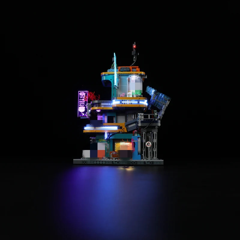 FunWhole F9042 Cyberpunk Neon City: Neon Oasis Apartment Building - YWOBB