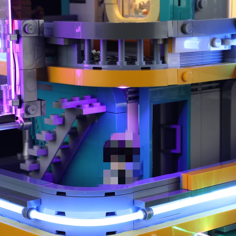 FunWhole F9042 Cyberpunk Neon City: Neon Oasis Apartment Building - YWOBB