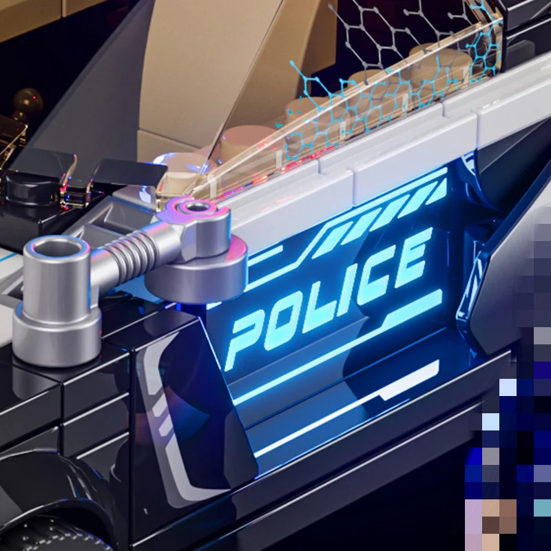 FunWhole F9043 Cyberpunk Neon City: Neon Oasis Police Patrol Car - YWOBB