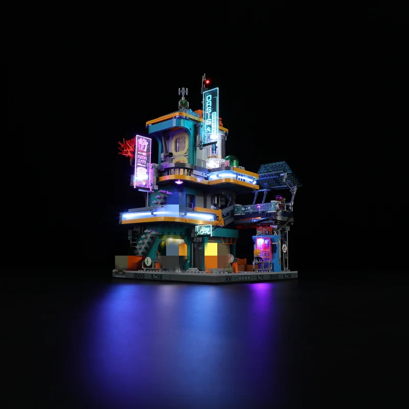 FunWhole F9042 Cyberpunk Neon City: Neon Oasis Apartment Building - YWOBB