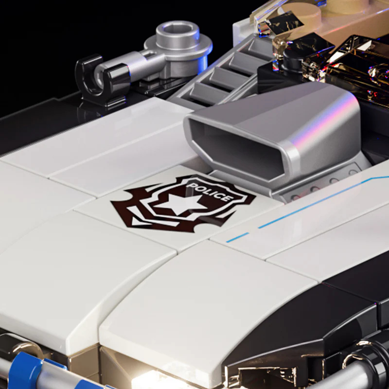 FunWhole F9043 Cyberpunk Neon City: Neon Oasis Police Patrol Car - YWOBB