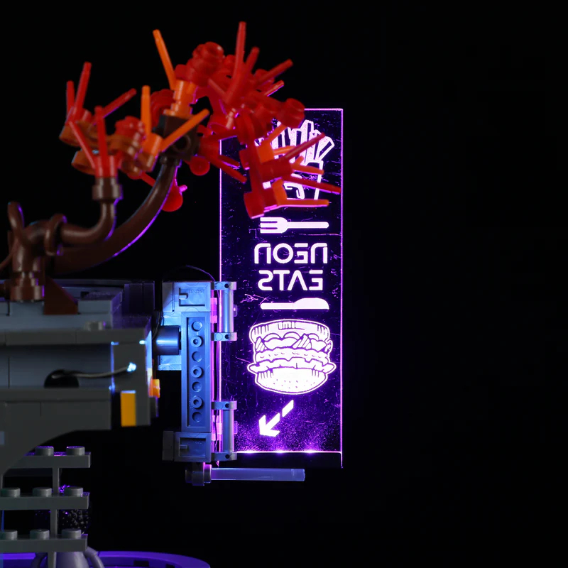 FunWhole F9042 Cyberpunk Neon City: Neon Oasis Apartment Building - YWOBB