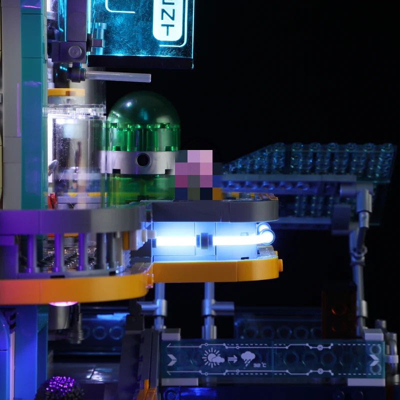 FunWhole F9042 Cyberpunk Neon City: Neon Oasis Apartment Building - YWOBB