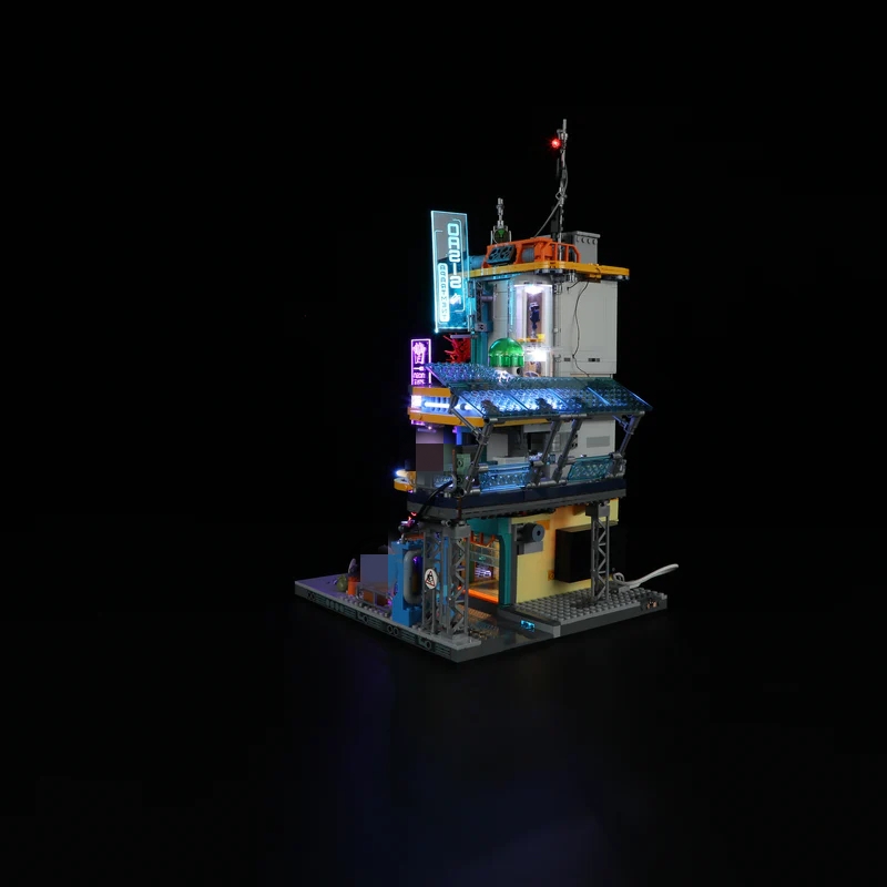 FunWhole F9042 Cyberpunk Neon City: Neon Oasis Apartment Building - YWOBB