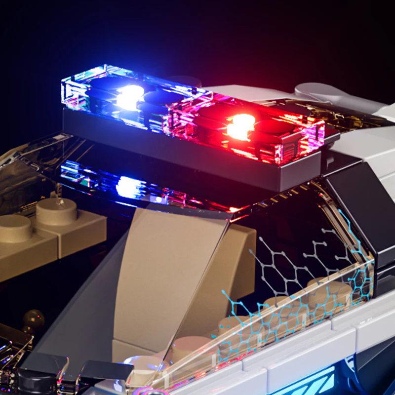 FunWhole F9043 Cyberpunk Neon City: Neon Oasis Police Patrol Car - YWOBB