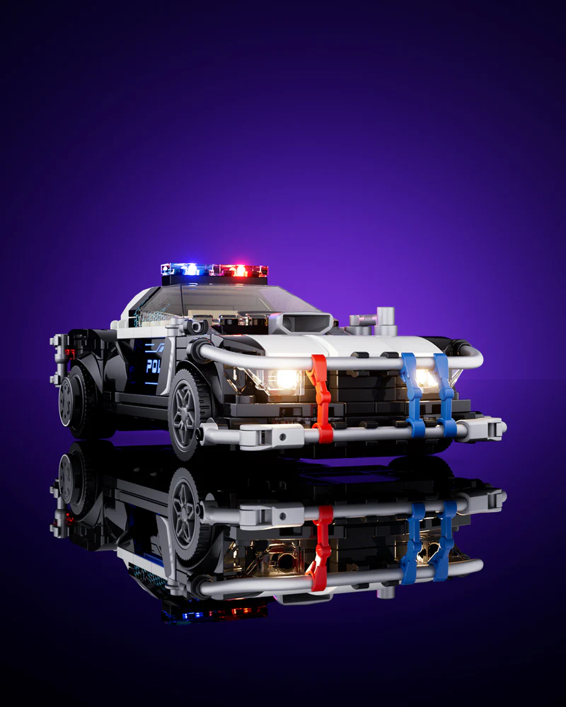 FunWhole F9043 Cyberpunk Neon City: Neon Oasis Police Patrol Car - YWOBB